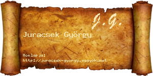 Juracsek György névjegykártya