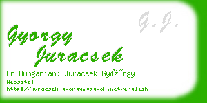 gyorgy juracsek business card